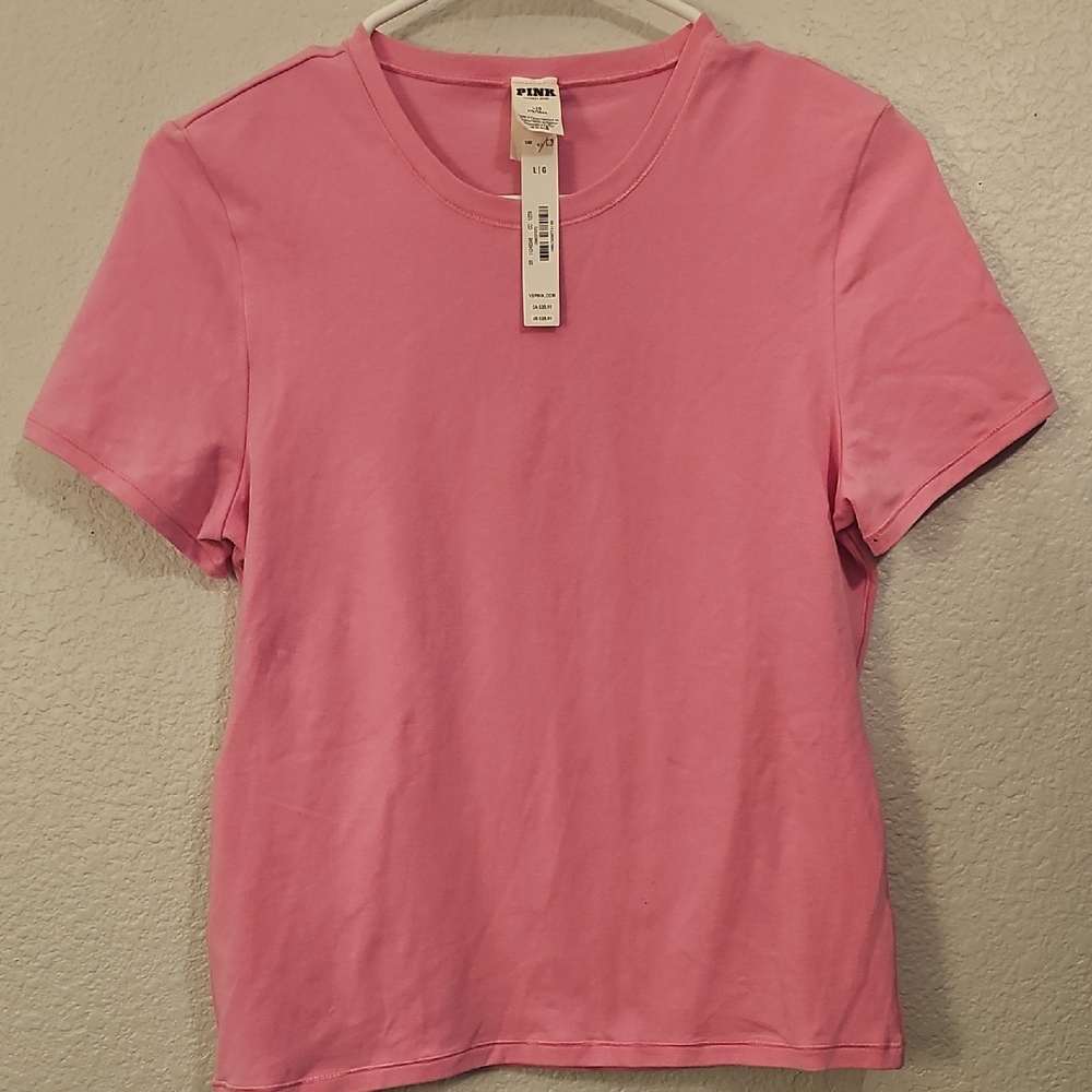 PINK Victoria's Secret Short Sleeve Tee - Vibrant Pink